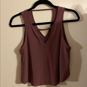 Purple tank blouse with cut outs